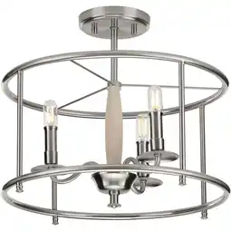 Walmart Durrell Collection Brushed Nickel Semi-Flush Convertible offer