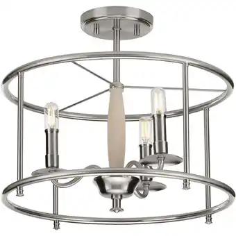 Walmart Durrell Collection Brushed Nickel Semi-Flush Convertible offer