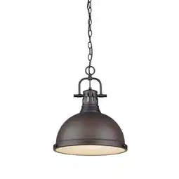 Walmart Duncan 1-Light Chain Pendant Rubbed Bronze with a Rubbed Bronze Shade offer