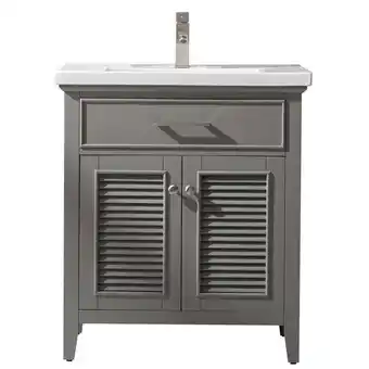 Walmart Design Element Cameron 30 Wood Single Sink Vanity In Gray Finish offer