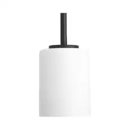 Walmart Replay Collection One-Light Textured Black Etched White Glass Modern Mini-Pendant Light offer