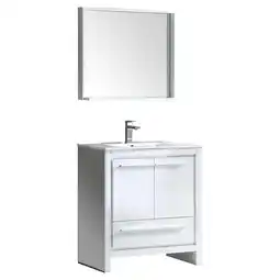 Walmart Allier 30White Bathroom Vanity & Mirror offer