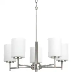 Walmart Progress Lighting P4319 Replay 5 Light 21 Wide Pillar Candle Chandelier - Nickel offer