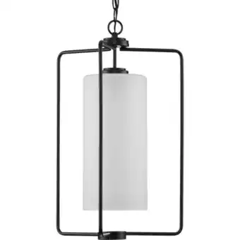 Walmart Merry Collection One-Light Brushed Nickel and Etched Glass Transitional Style Foyer Pendant Light offer