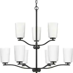 Walmart Progress Lighting - Adley - 9 Light Linear Chandelier In Contemporary offer