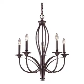 Walmart Elk Home 26-Inch Wide Medford Chandelier, Transitional, Oiled Bronze offer