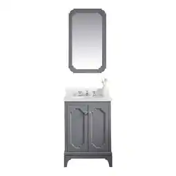 Walmart Water Creation Queen 24 Wood Single Bathroom Vanity in Cashmere Gray/White offer