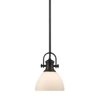 Walmart Hines Mini Pendant in Black with Opal Glass offer