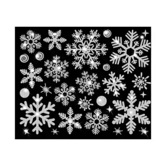 Walmart DBYLXMN Kinder Garden Babies New Christmas Snowflake Window Sticker Wall Sticker Door Sticker offer