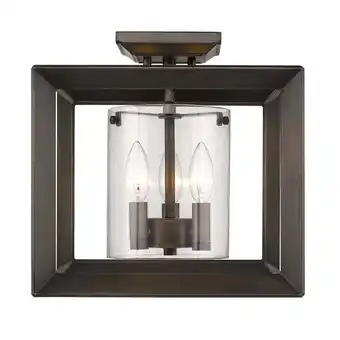 Walmart Smyth Semi-Flush (Low Profile) in Gunmetal Bronze with Clear Glass offer