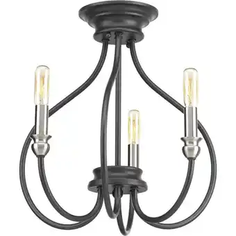 Walmart Progress Lighting - Three Light Semi-Flush Convertible - Close-to-Ceiling offer