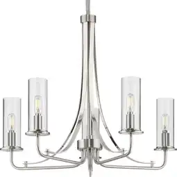 Walmart Progress Lighting P400209 Riley 5 Light 24 Wide Chandelier - Nickel offer