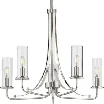 Walmart Progress Lighting P400209 Riley 5 Light 24 Wide Chandelier - Nickel offer