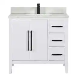 Walmart Altair Design Laurel 36 Wood Vanity with overflow Integrates in in White offer