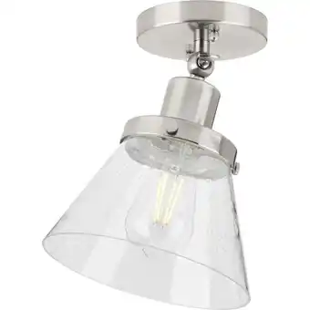 Walmart P350198-009-Progress Lighting-Hinton - 1 Light Flush Mount-Brushed Nickel Finish offer