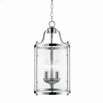 Walmart Payton 3 Light Pendant in Chrome with Clear Glass offer