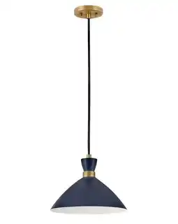 Walmart Lark 83257 Simon 1 Light 13 Wide Pendant / Semi-Flush Ceiling Fixture - Matte Navy offer