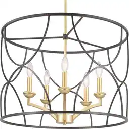 Walmart Progress Lighting P400178 Landree 5 Light 23 Wide Taper Candle Chandelier - Black offer