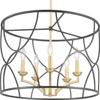 Walmart Progress Lighting P400178 Landree 5 Light 23 Wide Taper Candle Chandelier - Black offer