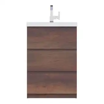 Walmart Alya Bath Paterno 24 Modern Wood Freestanding Bathroom Vanity in Rosewood Brown offer