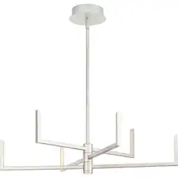 Walmart Progress Lighting P400260-30 Pivot Led 6 Light 28 Wide Led Chandelier - Nickel offer