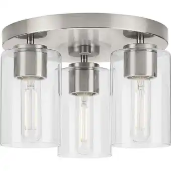 Walmart Progress Lighting P350237 Cofield 3 Light 12 Wide Flush Mount Ceiling Fixture - Nickel offer