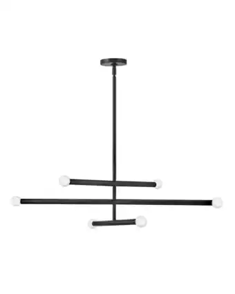 Walmart Lark 83195 Millie 6 Light 36 Wide Abstract Pendant / Semi-Flush Ceiling Fixture - Black offer