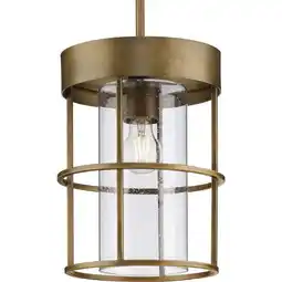 Walmart Burgess Collection One-Light Aged Bronze Modern Farmhouse Pendant offer