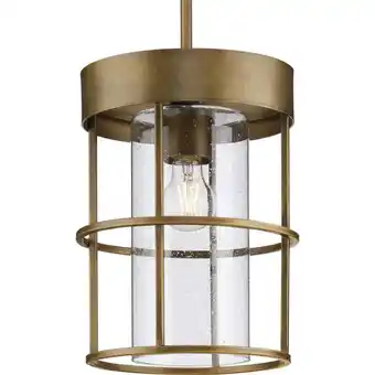 Walmart Burgess Collection One-Light Aged Bronze Modern Farmhouse Pendant offer