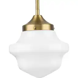 Walmart Progress Lighting P5196 School House 8 Wide Mini Pendant - Brass offer