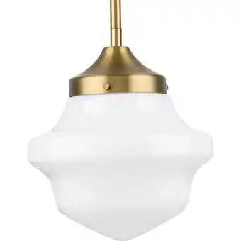 Walmart Progress Lighting P5196 School House 8 Wide Mini Pendant - Brass offer