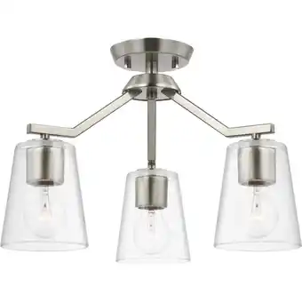 Walmart Progress Lighting - Vertex - 3 Light Convertible Chandelier In Contemporary offer