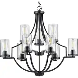 Walmart Progress Lighting P400198 Lassiter 9 Light 32 Wide Chandelier - Black offer