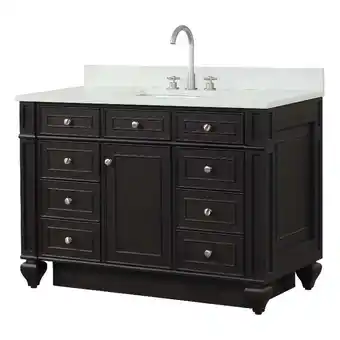 Walmart Design Element Winston 48 Solid Birch Hardwood Single Vanity in Espresso offer