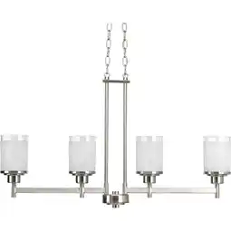 Walmart Progress Lighting Alexa Brushed Nickel Contemporary/Soft Chandelier w/ 4 Light 100W - P4619-09 offer