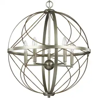 Walmart Progress Lighting P500287 Brandywine 5 Light 22 Wide Globe Chandelier - Silver offer