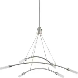 Walmart Progress Lighting P400263-30 Kylo Led 6 Light 40 Wide Led Abstract Chandelier - Nickel offer