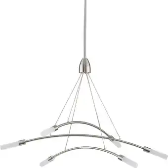 Walmart Progress Lighting P400263-30 Kylo Led 6 Light 40 Wide Led Abstract Chandelier - Nickel offer