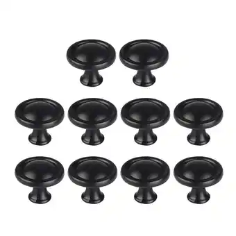 Walmart 20pcs Door Round Handles Kitchen Cabinet Knobs Cupboard Wardrobe Pull Knobs (Black) offer