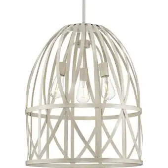 Walmart Chastain Collection Three-Light Bleached Oak Basket Farmhouse Pendant Light offer