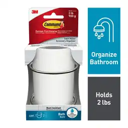 Walmart Command Bath White & Satin Nickel Accessory Toothbrush Organizer, 1 Organizer offer