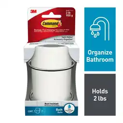 Walmart Command Bath White & Satin Nickel Accessory Toothbrush Organizer, 1 Organizer offer