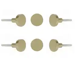 Walmart Set of 6 Golden Jena small metal Cabinet Knobs by Perilla Home offer