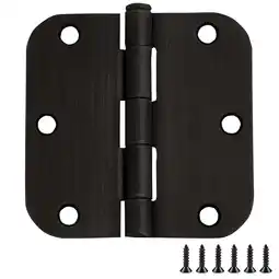 Walmart Door Hinge in Oil Rubbed Bronze, 3.5-Inch, 5/8-Inch Radius, 9-Pack offer