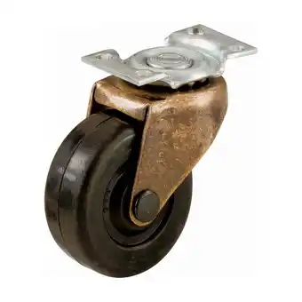 Walmart Shepherd Hardware 9348 Swivel Caster, 1-5/8 in Dia Wheel, Rubber Wheel, Black, 70 lb offer