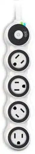 Walmart 360 Electrical 3466562 4 ft. Power Curve 4 Outlets Surge Protector, White - 1080 J offer