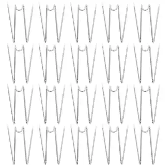 Walmart BESTONZON 20pcs Stainless Steel Fabric Panel Wall Wire Hooks Picture Hangers (Silver) offer