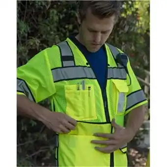 Walmart Ml Kishigo High Performance Surveyors Vest, Lime - 5XL offer