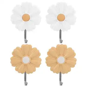 Walmart NUOLUX 4pcs Strongly Adhesive Wall Hook Decorative Daisy Hook Punch-free Clothes Hat Hook Hanger offer