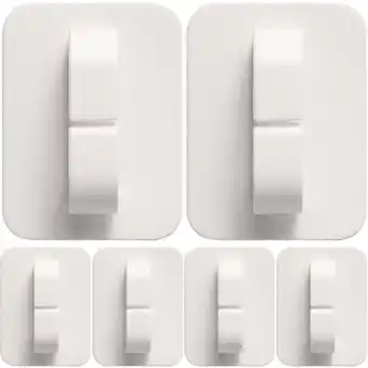 Walmart Yongwei 6pcs Heavy Duty Adhesive Wall Hooks for Towels, Coats, Keys, Cups offer